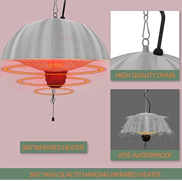 Infrared wall heater for bathroom